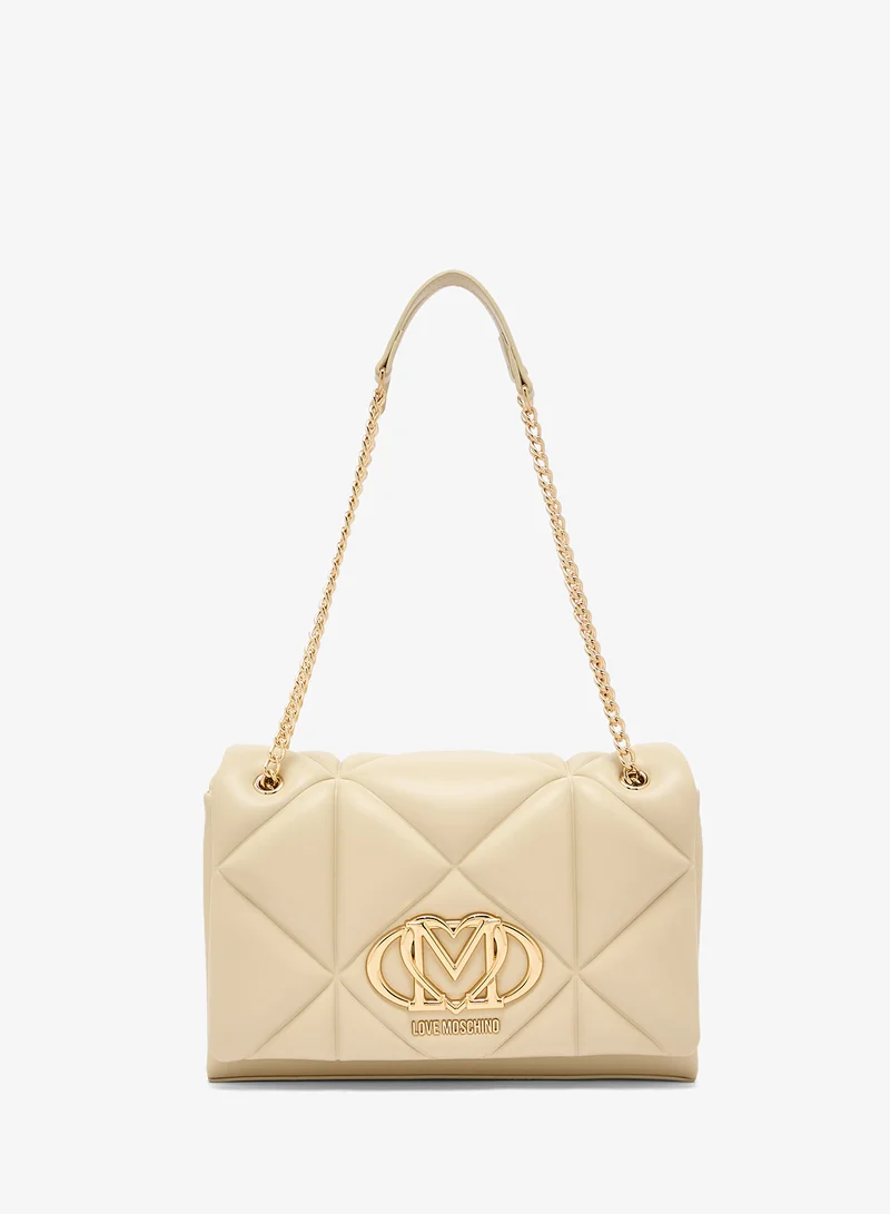 Embossed Q PU Crossbody Bag